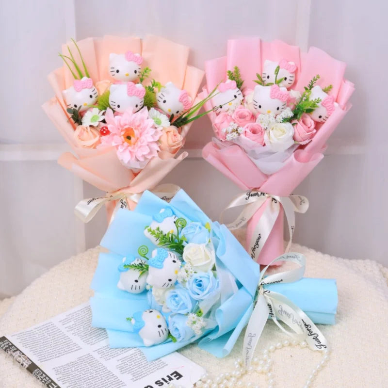 Kawaii Blumenstrauß Kuscheltier – Das süßeste Geschenk für deine Freundin 💖
