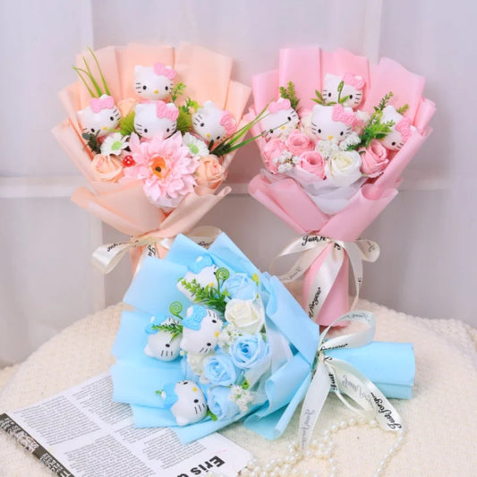 Kawaii Blumenstrauß Kuscheltier – Das süßeste Geschenk für deine Freundin 💖